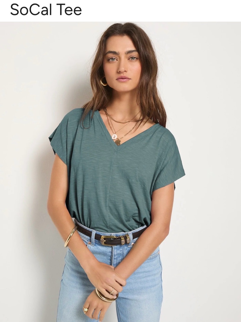 SoCal V‑Neck Short Sleeve Tee